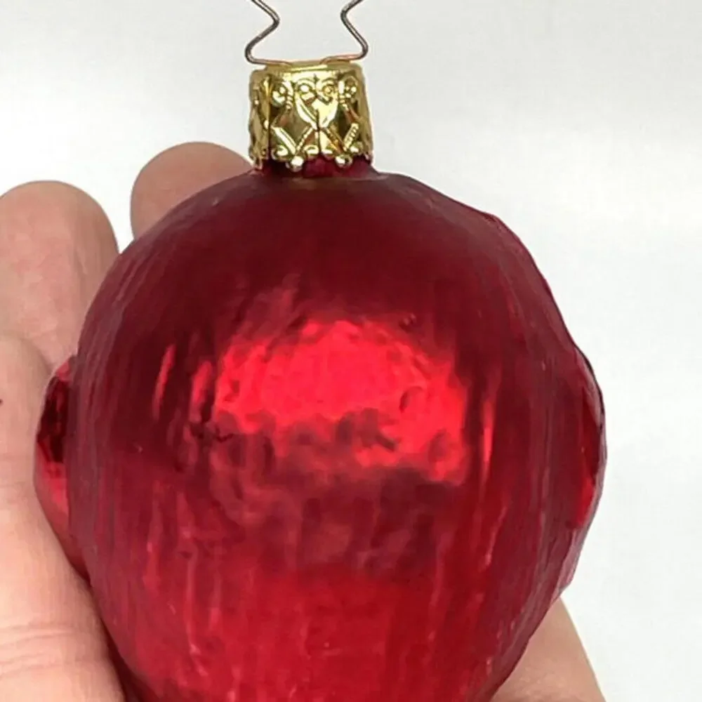 Vintage Devil Head Krampus German Glass Ornament‎ Inge Glas Germany